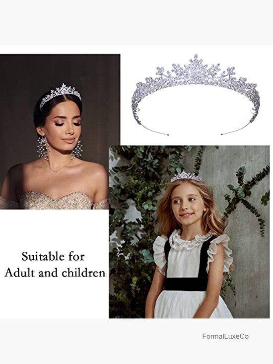 Handmade Cubic Zirconia Princess Tiara Wedding Crown Headpiece main image 4